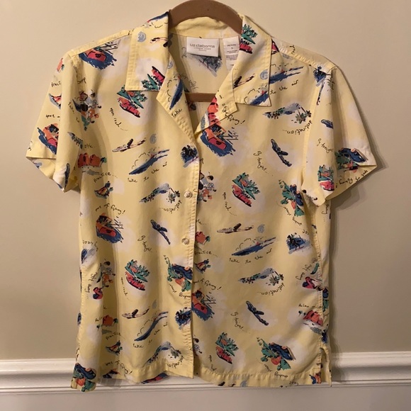 Liz Claiborne Tops - Vintage Liz Claiborne short sleeve button down shirt